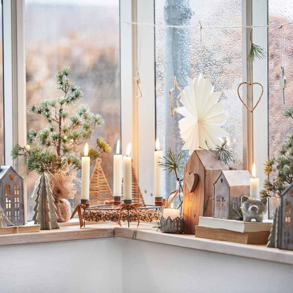 Weihnachtsdeko für die Fensterbank innen - 39 weihnachtliche Deko Ideen