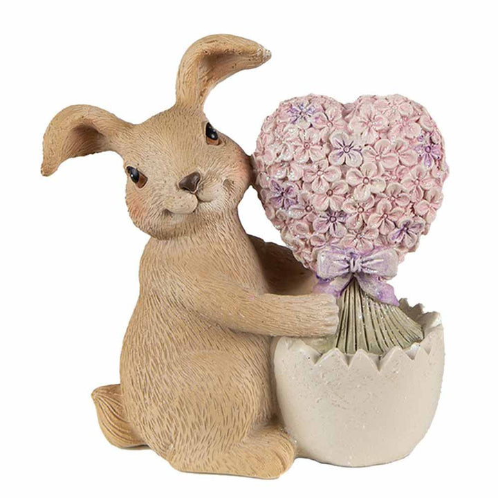 Clayre & Eef - Hase mit Blumen aus Eierschale