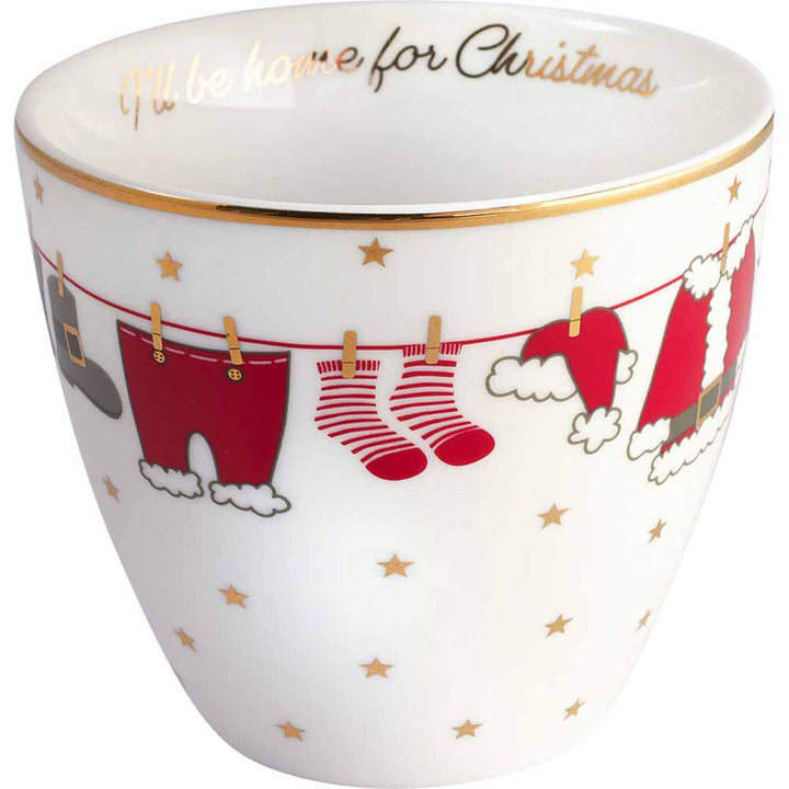 GreenGate - Home for Christmas Latte cup white