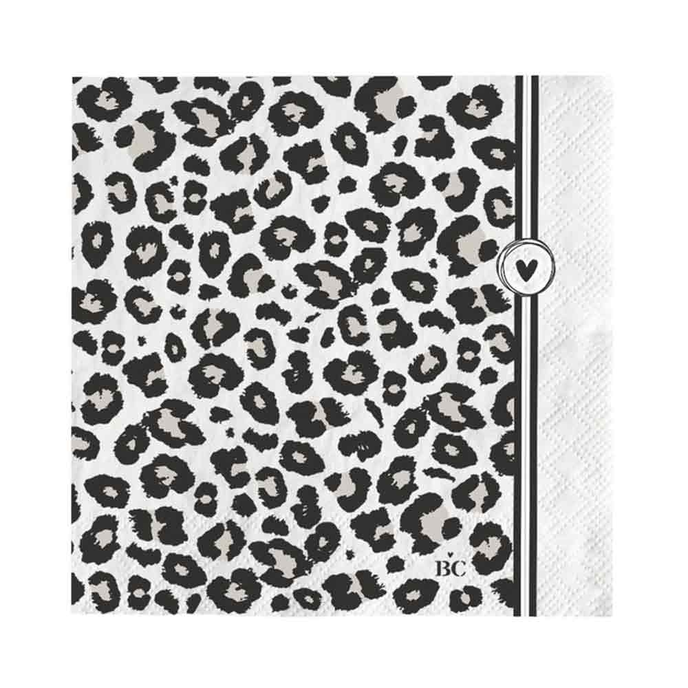 Bastion Collections - Papierservietten Leopard Heart Small