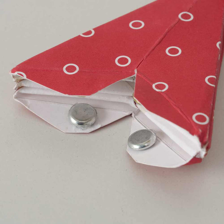 Boltze - Anhänger Papiersterne rot große Punkte 4er-Set