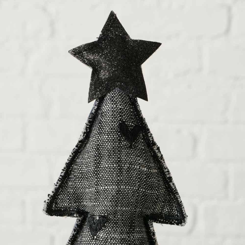 Boltze - Weihnachtsbaum Skagen schwarz mit Herzen