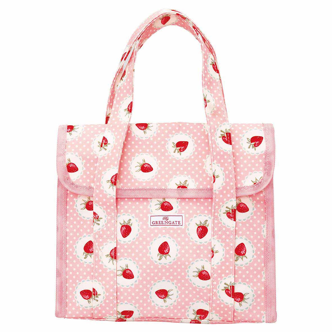 GreenGate - Strawberry Lunchbag pale pink