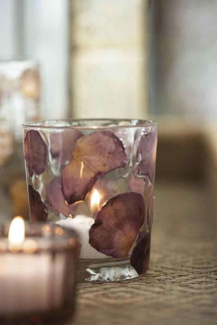 Ib Laursen - Kerzenhalter für Teelicht mit braunen Blättern Farben variieren 7,5 cm