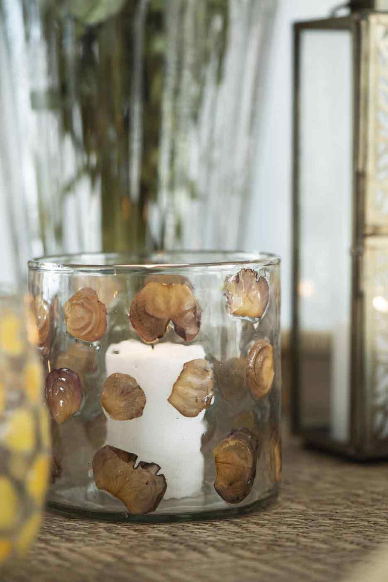 Ib Laursen - Kerzenhalter für Teelicht mit braunen Blättern Farben variieren 10,2 cm