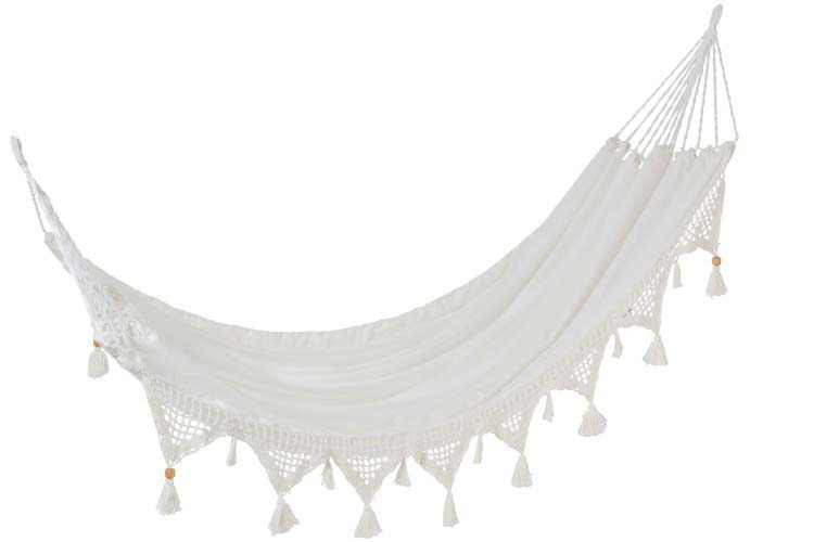 hängematte weiß mit fransen J-Line Hängematte mit Fransen – Boho White – Alsaba