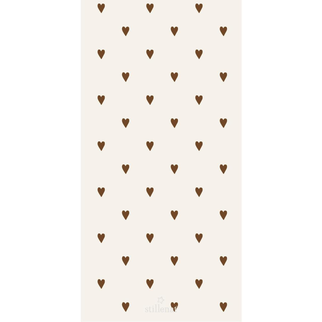 Ib Laursen - Papierserviette Herzen braun 16 Stück