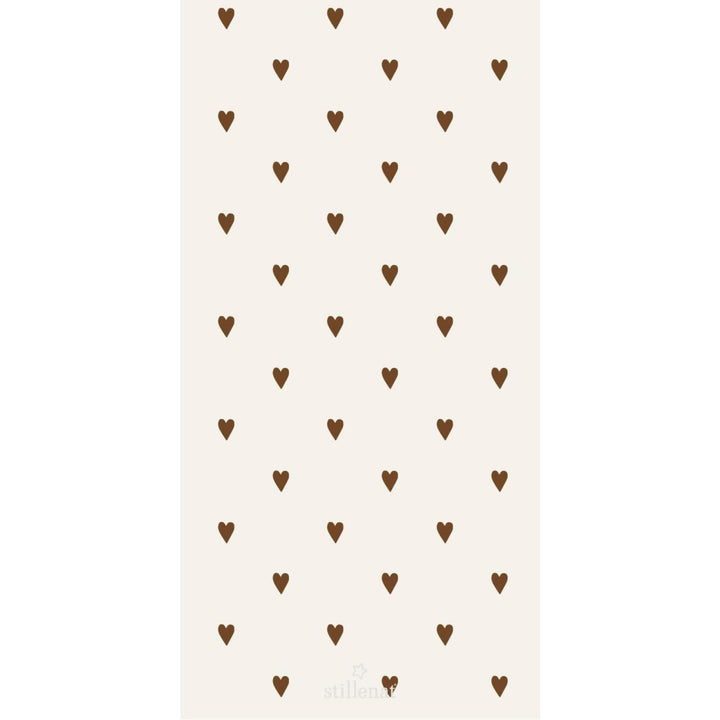 Ib Laursen - Papierserviette Herzen braun 16 Stück