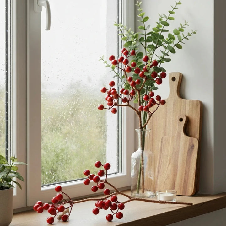 Alsaba Home - Beerenzweige rot leuchtend künstlich