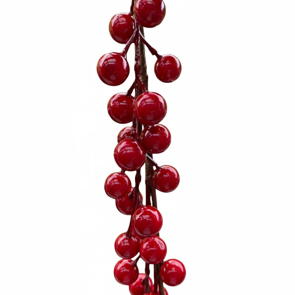 Alsaba Home - Deko Girlande mit roten Beeren 180 cm