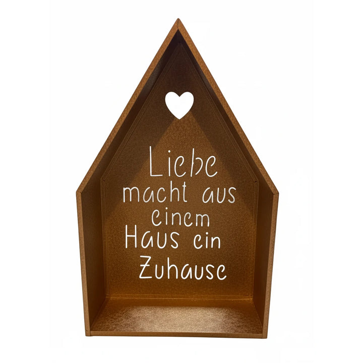 Alsaba Home - Lichthaus Liebe macht ein Zuhause für Kerzen aus Metall