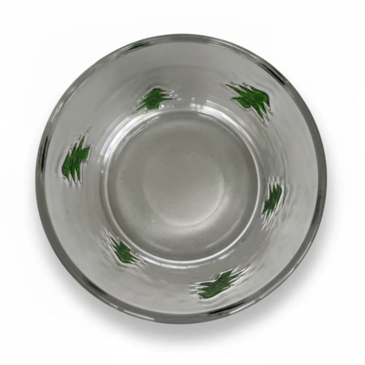 Alsaba Home - Teelichthalter aus Glas mit Tannenbaum-Motiv