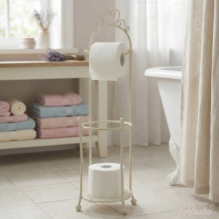 Ambiente Haus - Freistehender Toilettenpapierhalter im Landhausstil