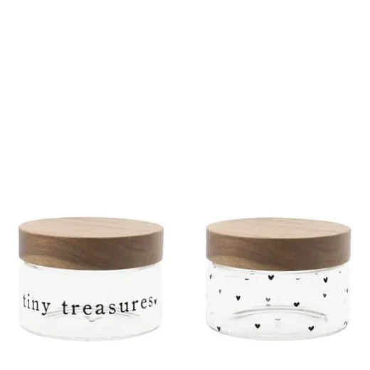 Bastion Collections - Aufbewahrungsglas mit Holzdeckel XS