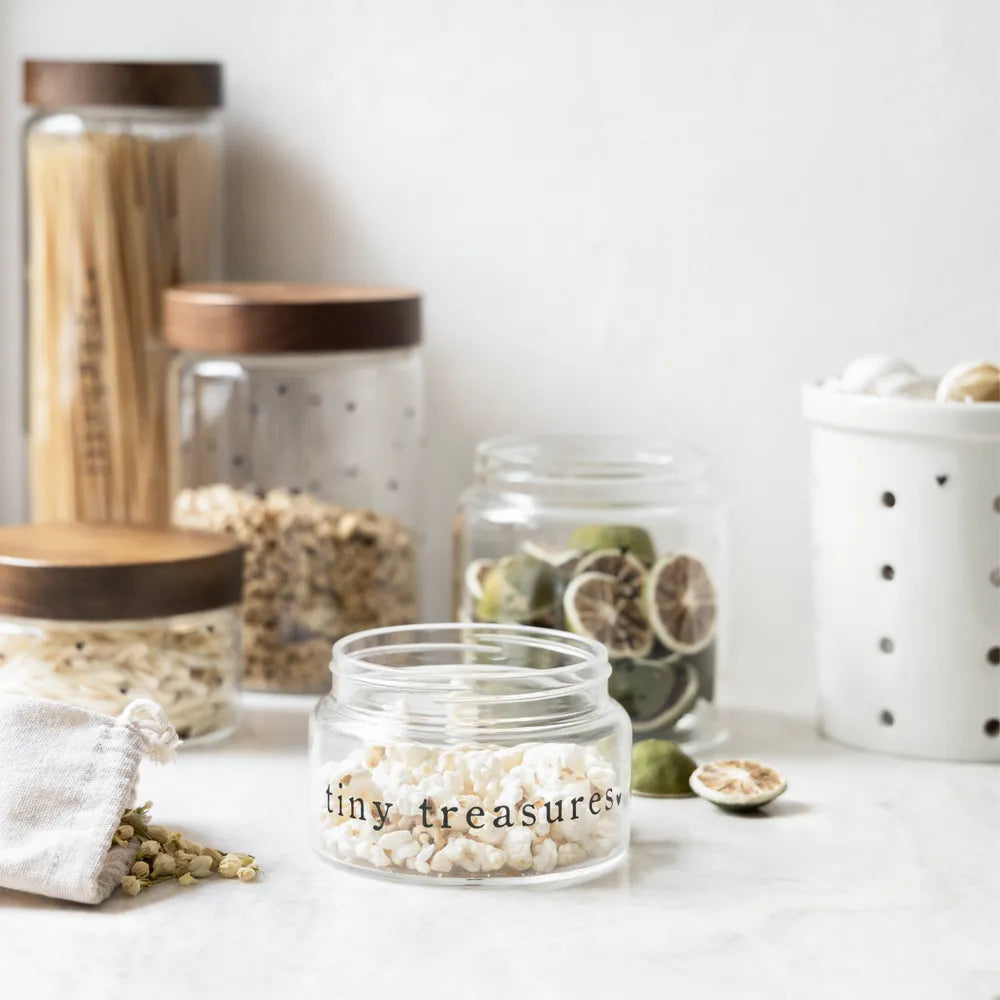 Bastion Collections - Aufbewahrungsglas mit Holzdeckel XS