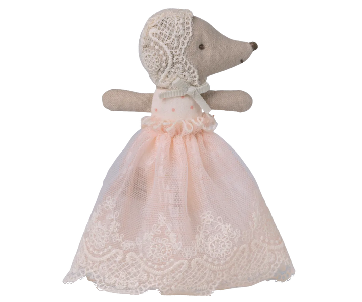 Maileg - Baby Maus im Kleid Puder