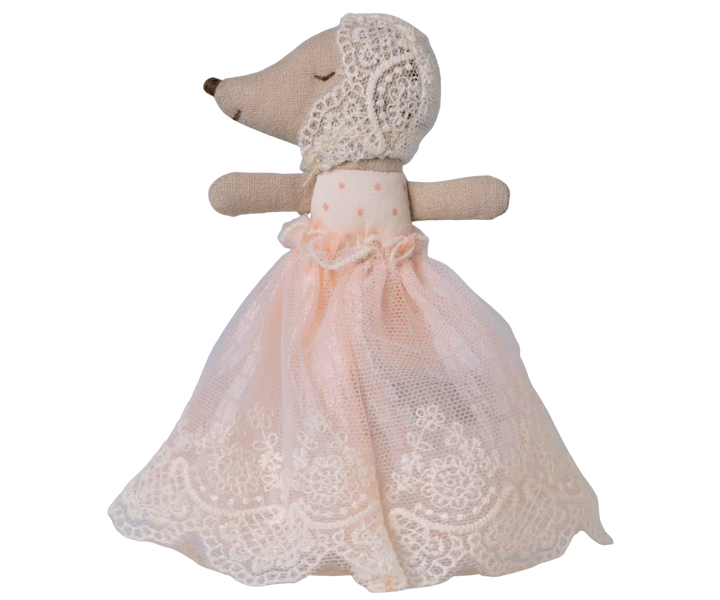Maileg - Baby Maus im Kleid Puder