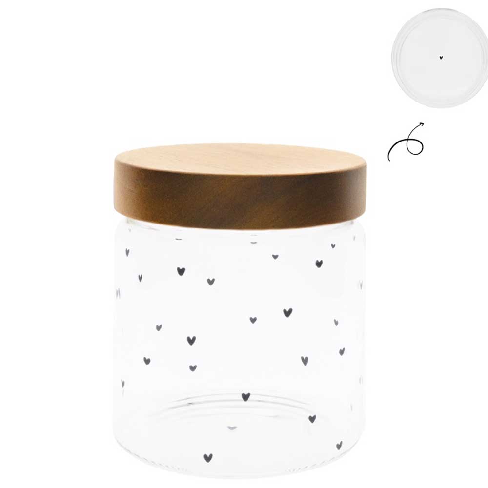 aufbewahrung glas holzdeckel Bastion Collections Aufbewahrungsglas – 2 Größen & Designs – Alsaba
