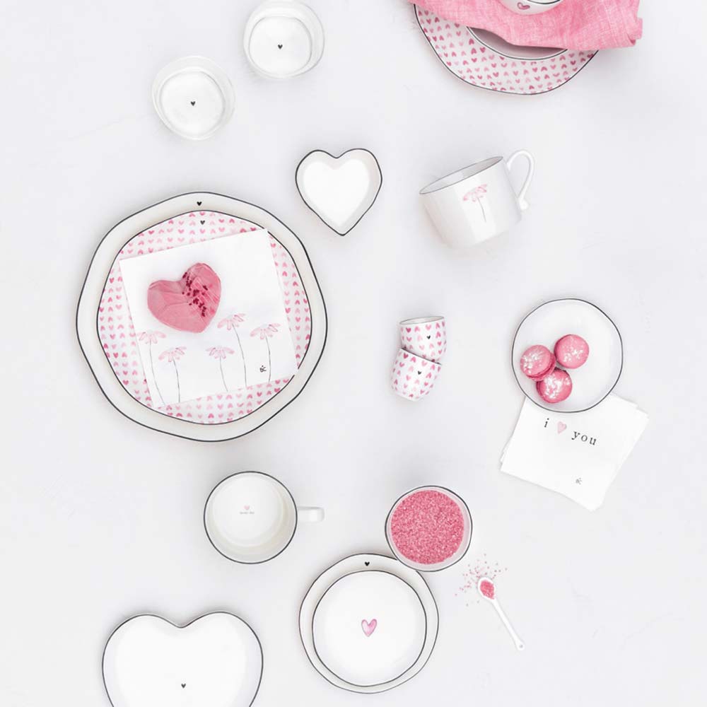 Bastion Collections Eierbecher – Herzmuster Rosa – Alsaba