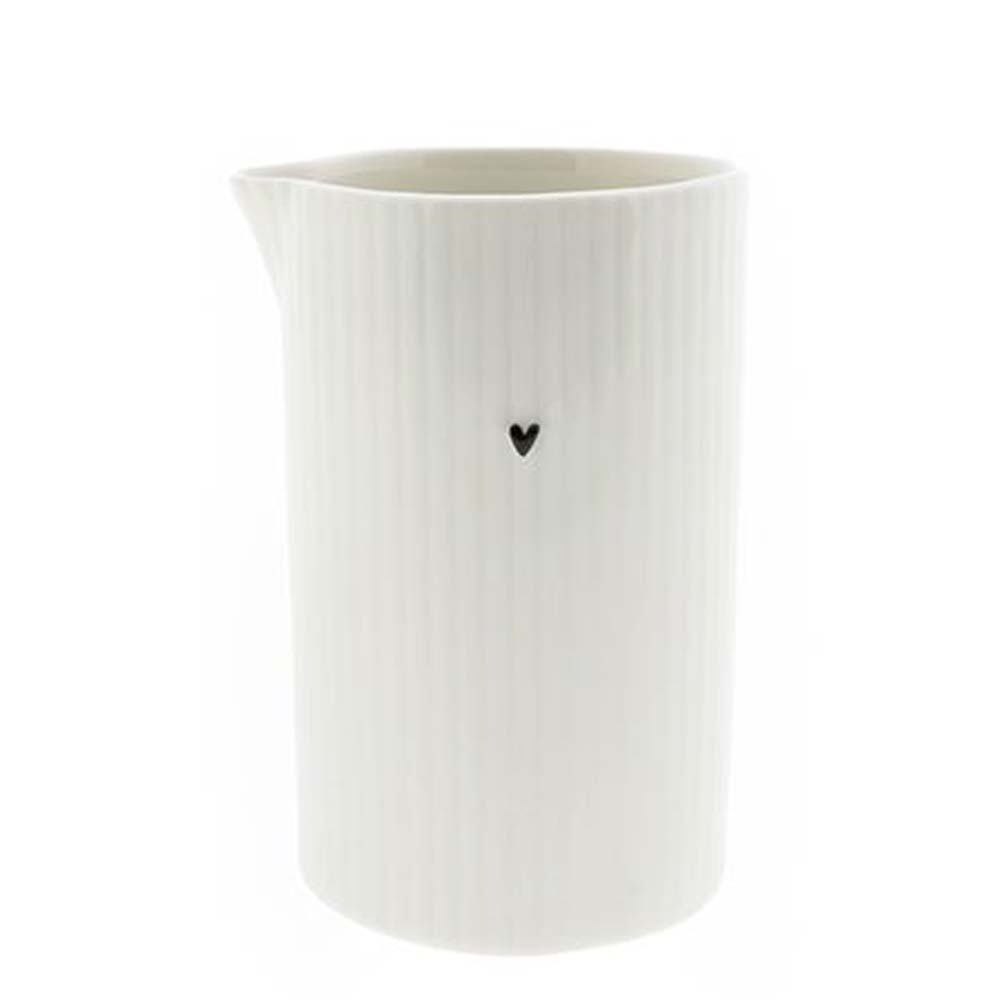 A Bastion Collections – Milchkännchen Herz mit Rillen Krug.