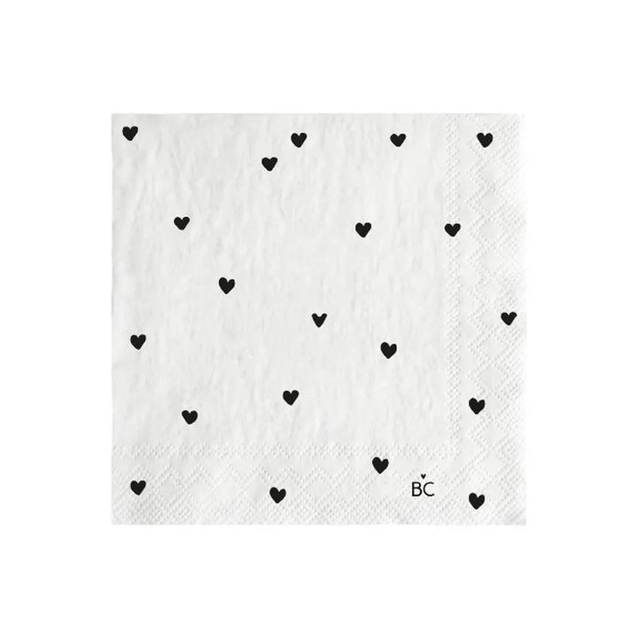 Bastion Collections - Serviette Herzen All-over Sm (20 Stück)