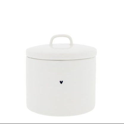 Bastion Collections – Vorratsdose Klein Weiß / Schwarzes Herz