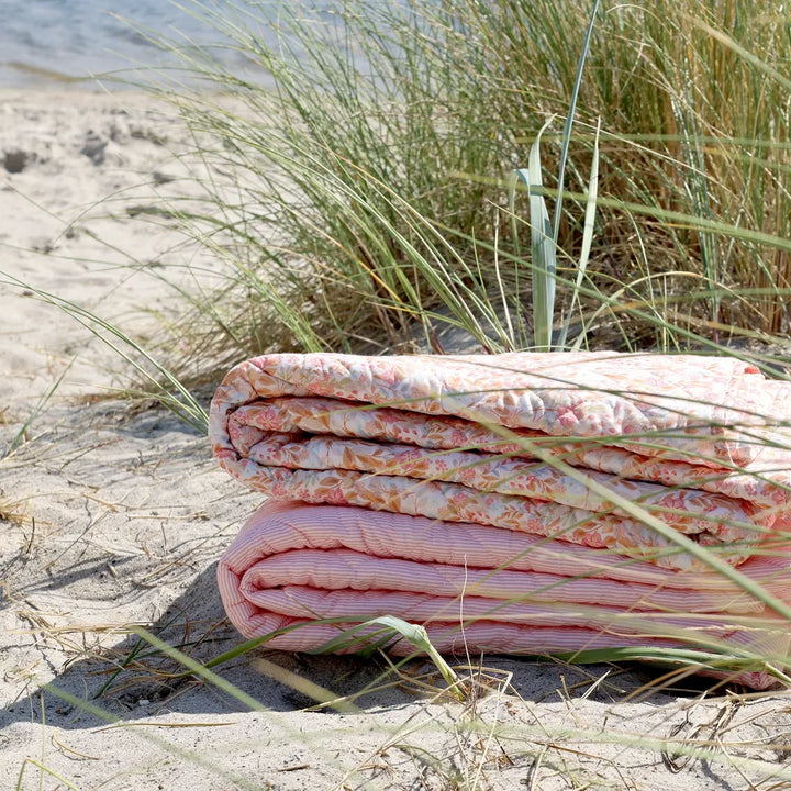 Chic Antique - Baumwoll-Quilt Rosa und Sky Blue