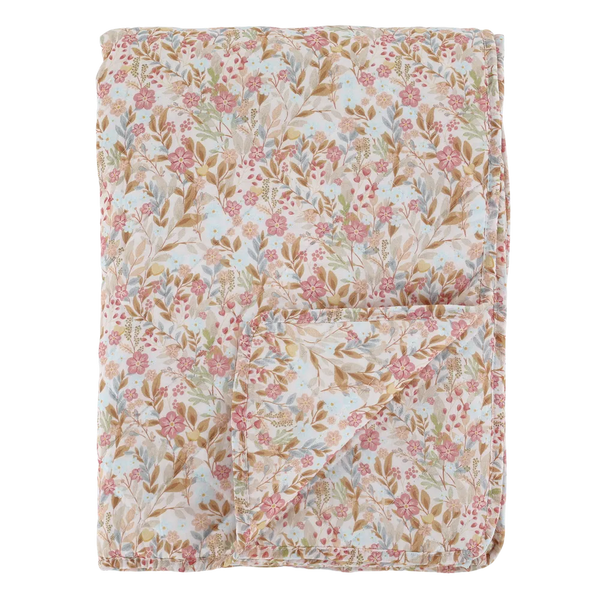 Chic Antique - Baumwoll-Quilt Rosa und Sky Blue