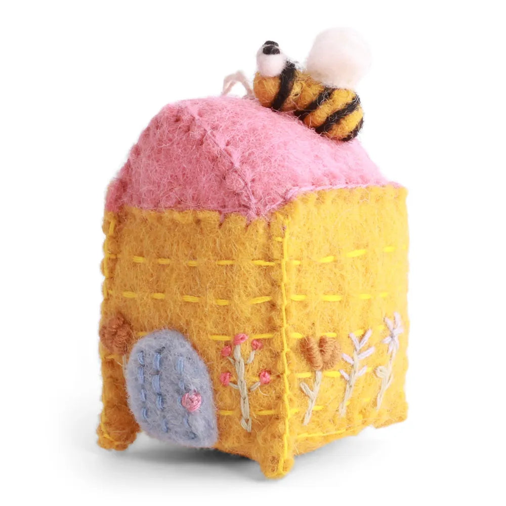 Gry &amp; Sif - Bienenstock Anhänger Filz mit Stickerei