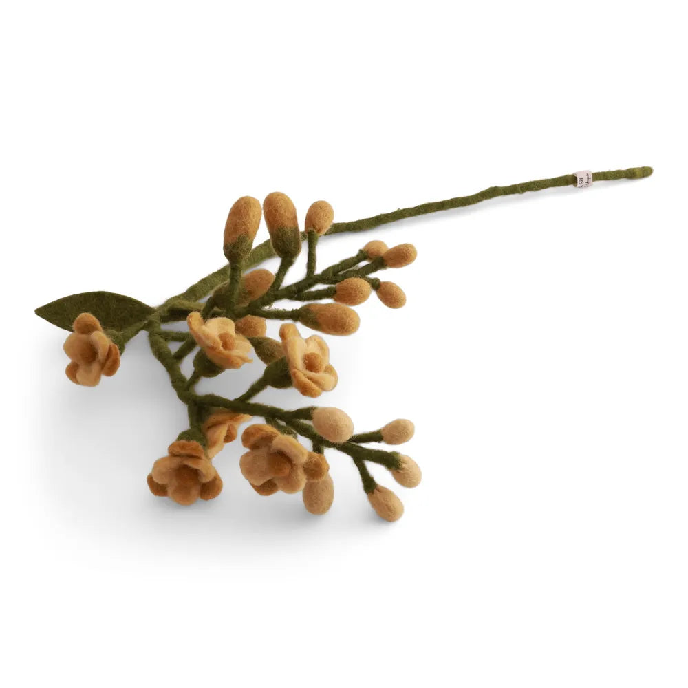 Gry & Sif - Wisteria Blauregen Zweig Filz - Hellgelb