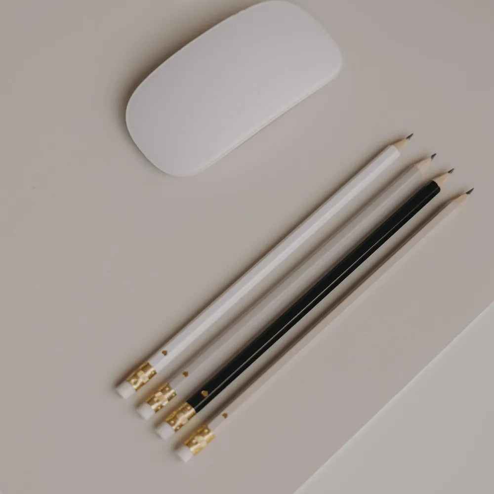 Eulenschnitt - Bleistift Set creme 4er Set