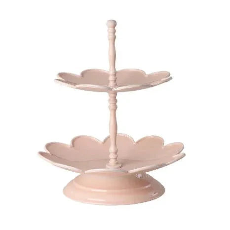 Rice - Blume Metall Etagère - Hellrosa