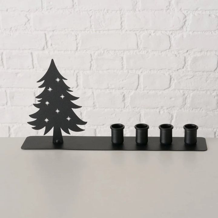 Kerzenleuchter Waldan – moderner Adventskranz aus Metall – Alsaba