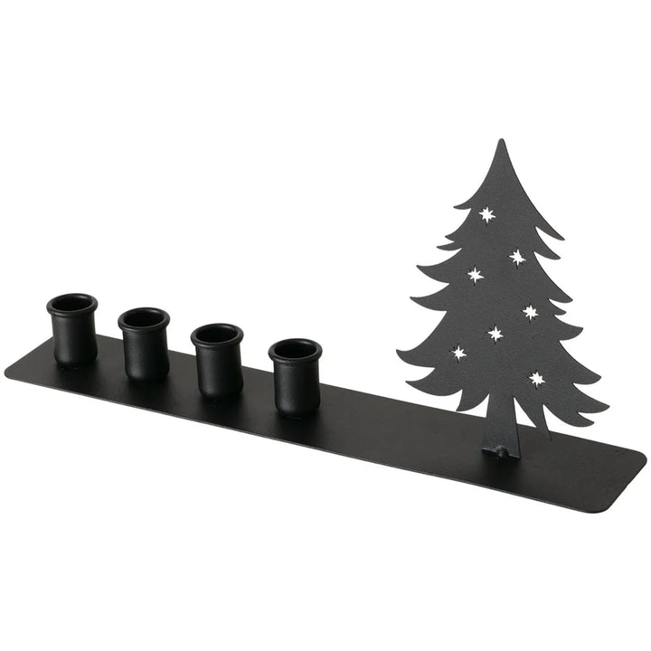 Boltze - Adventskerzenhalter Metall für Stabkerenz schwarz