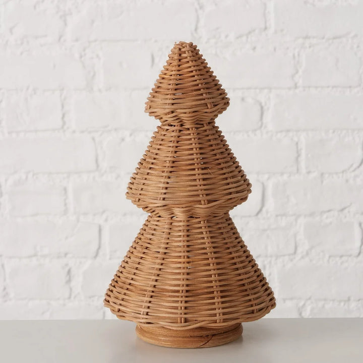 Boltze - Natürlicher Rattan‑Baum Tannenform 29 cm