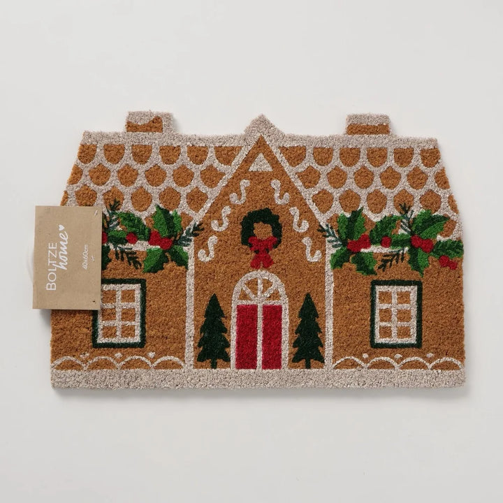 Boltze - Türmatte Weihnachtshaus Kokos/PVC