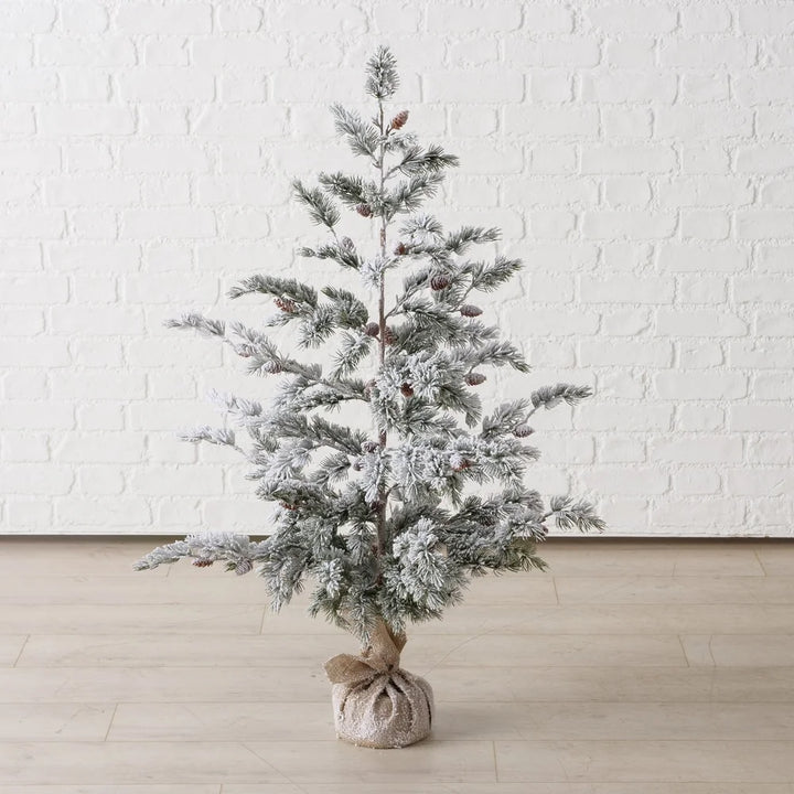 Boltze - Weihnachtsbaum mit Schnee und Zapfen wie echt 120 cm