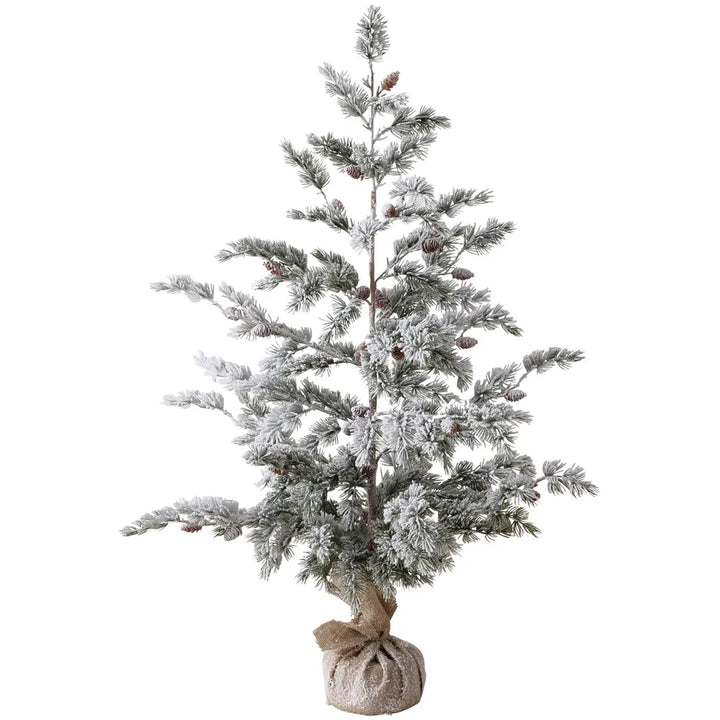 Boltze - Weihnachtsbaum mit Schnee und Zapfen wie echt 120 cm