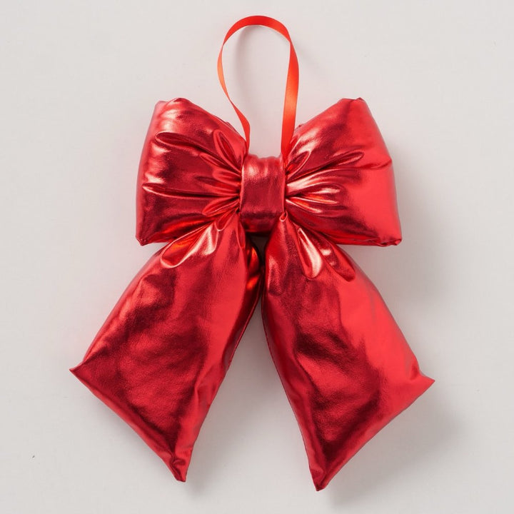 Boltze – Bowy Deko-Schleife aus Polyester, handgefertigt, glänzende festliche Dekoration
