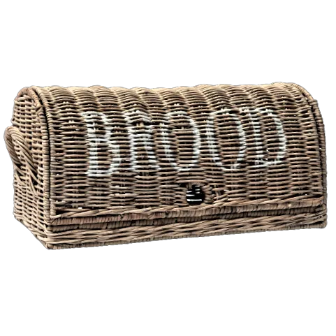 Best Style Living - Brotkorb Panini mit Henkel 'BROOD' Rattan Landhaus