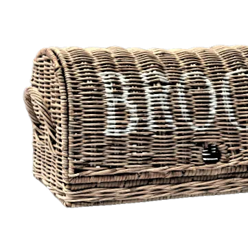 Best Style Living - Brotkorb Panini mit Henkel 'BROOD' Rattan Landhaus