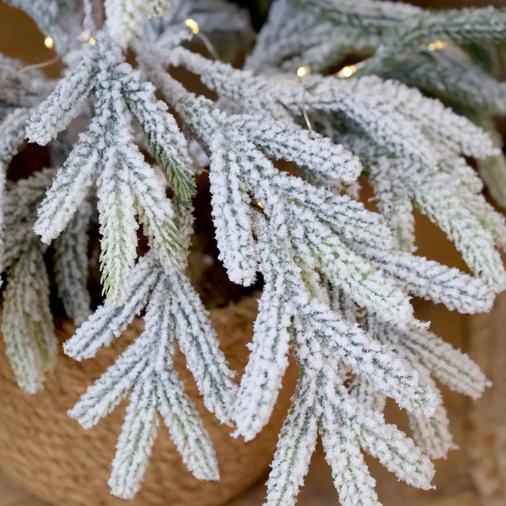 Chic Antique - Fleur Tannenbaum mit Schnee & LED inkl. Timer grün