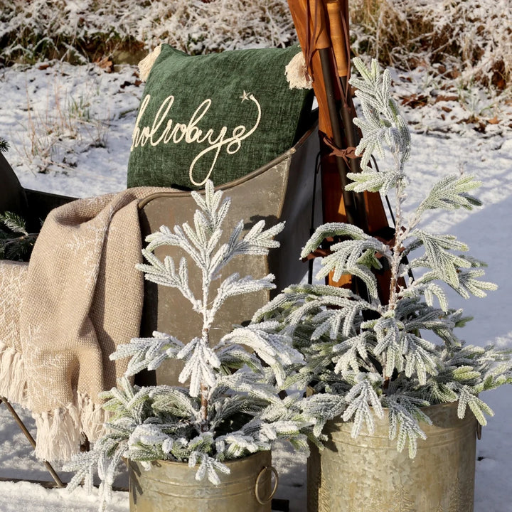 Chic Antique - Fleur Tannenbaum mit Schnee & LED inkl. Timer grün