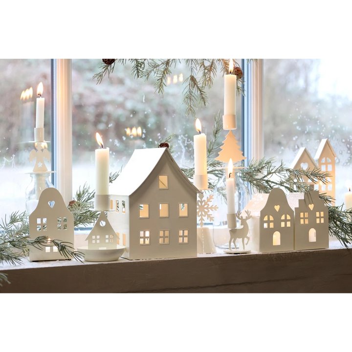 Chic Antique - Lichthäuser 2er-Set creme