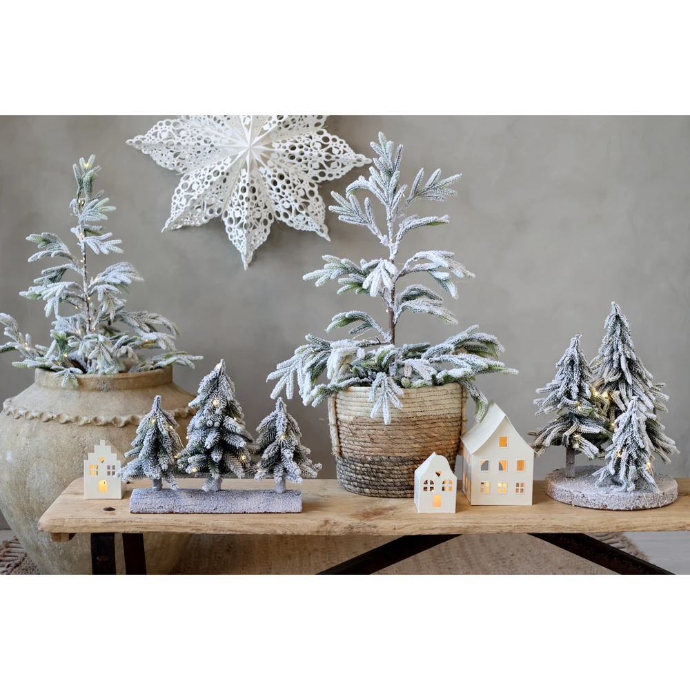 Chic Antique - Lichthäuser 2er-Set creme