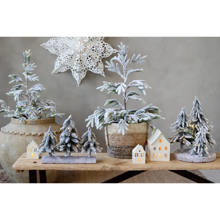 Chic Antique - Lichthäuser 2er-Set creme