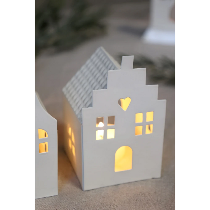 Chic Antique - Lichthäuser 2er-Set creme