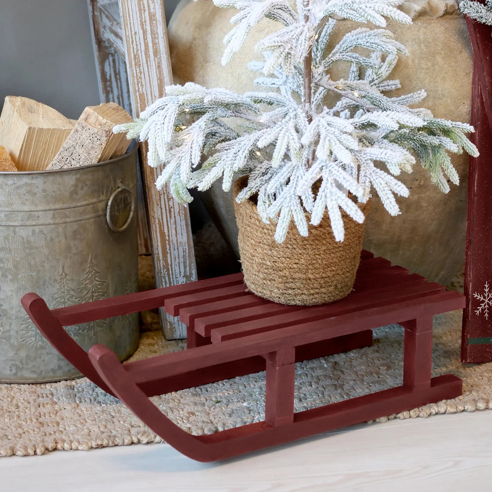 Chic Antique - Vintage Schlitten für Deko antique cherry