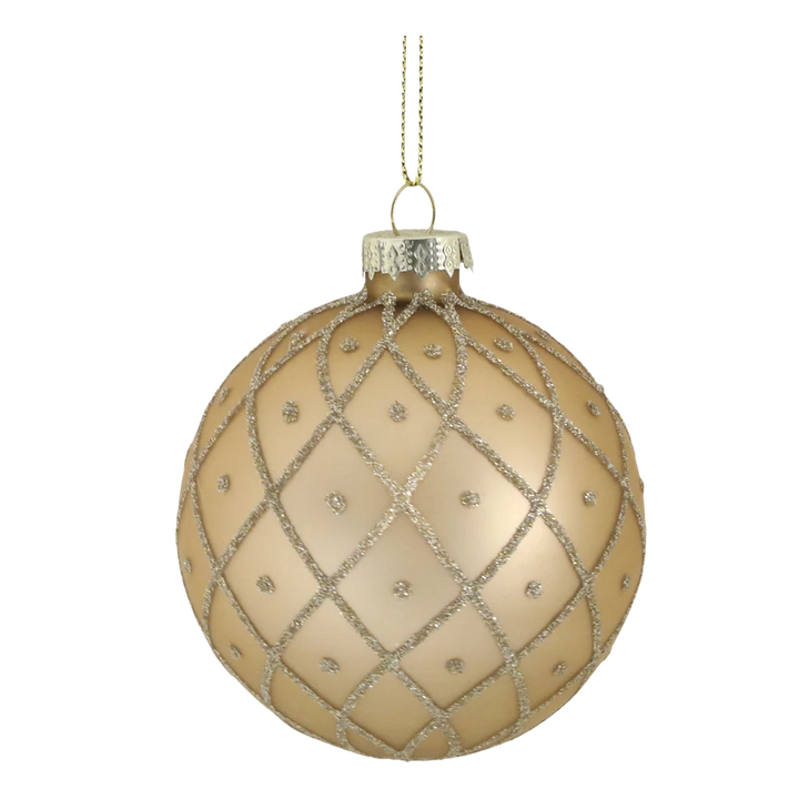 Chic Antique - Weihnachtskugel in einer Schachtel Set von 6 champagner