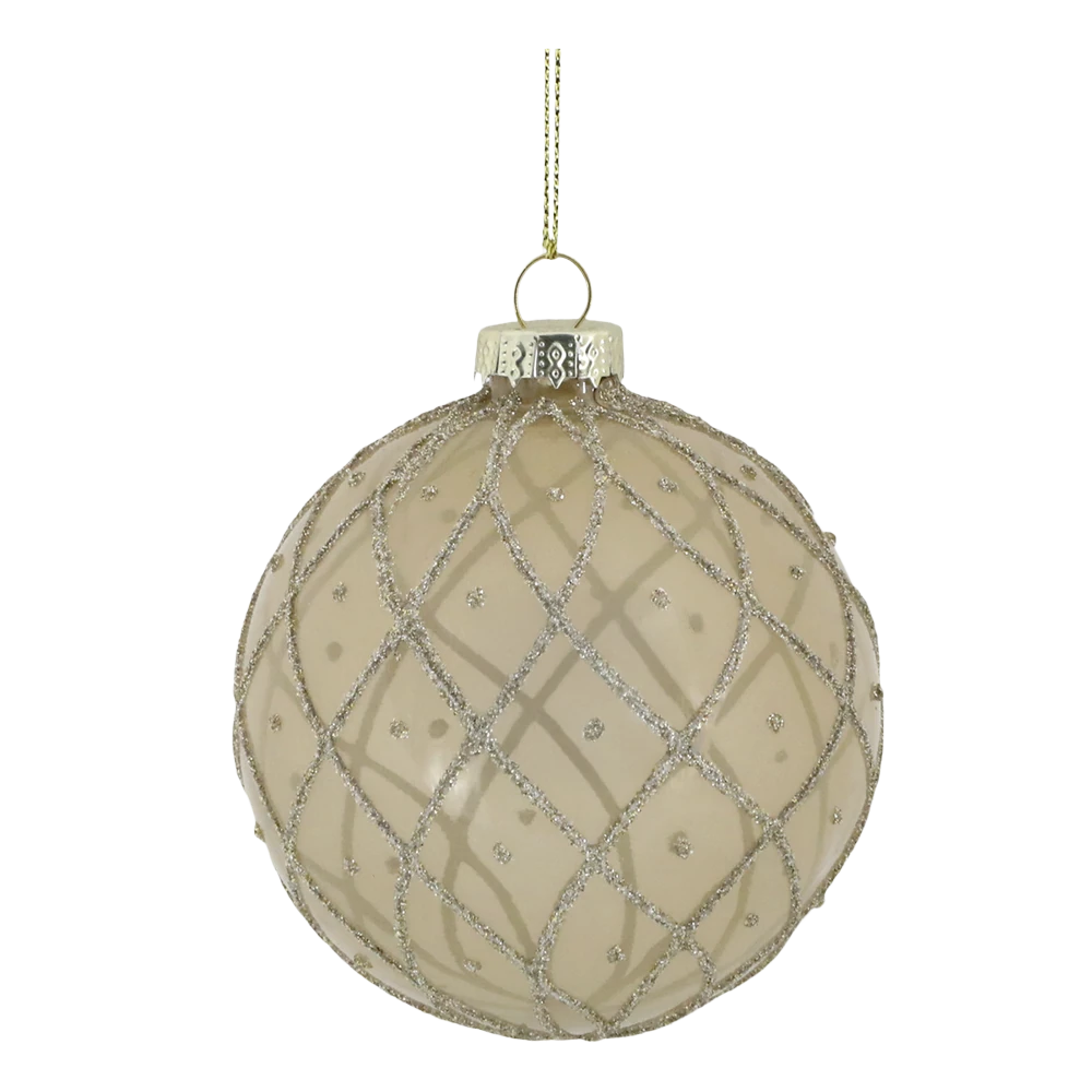 Chic Antique - Weihnachtskugel in einer Schachtel Set von 6 champagner